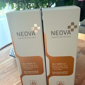 Neova Silc Sheer 2.0 Photo Finish Tint SPF 40 pack of 2 exp 8/27